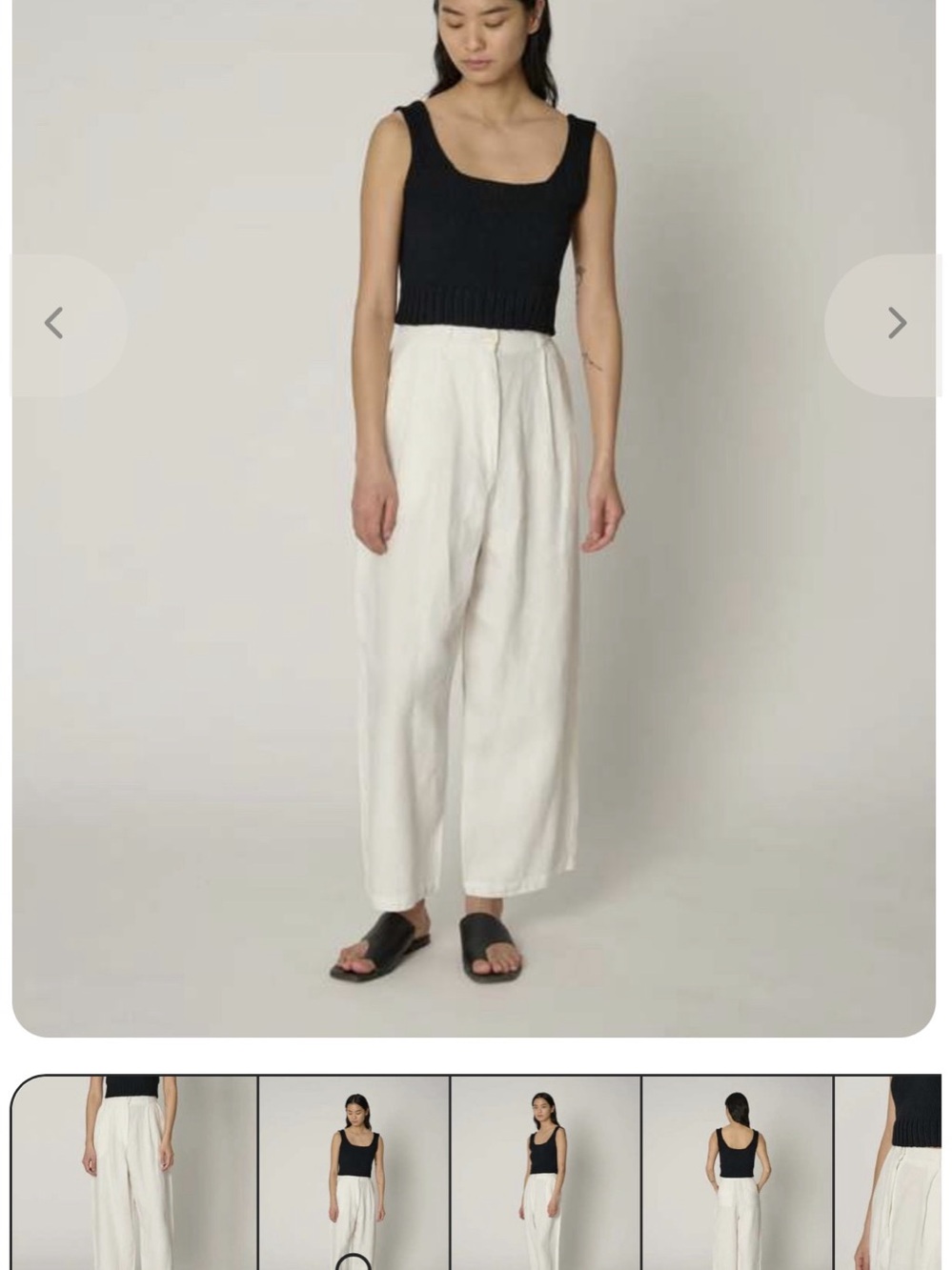 Shaina Mote Boy Trouser Wide Leg Linen Pants White Size 2